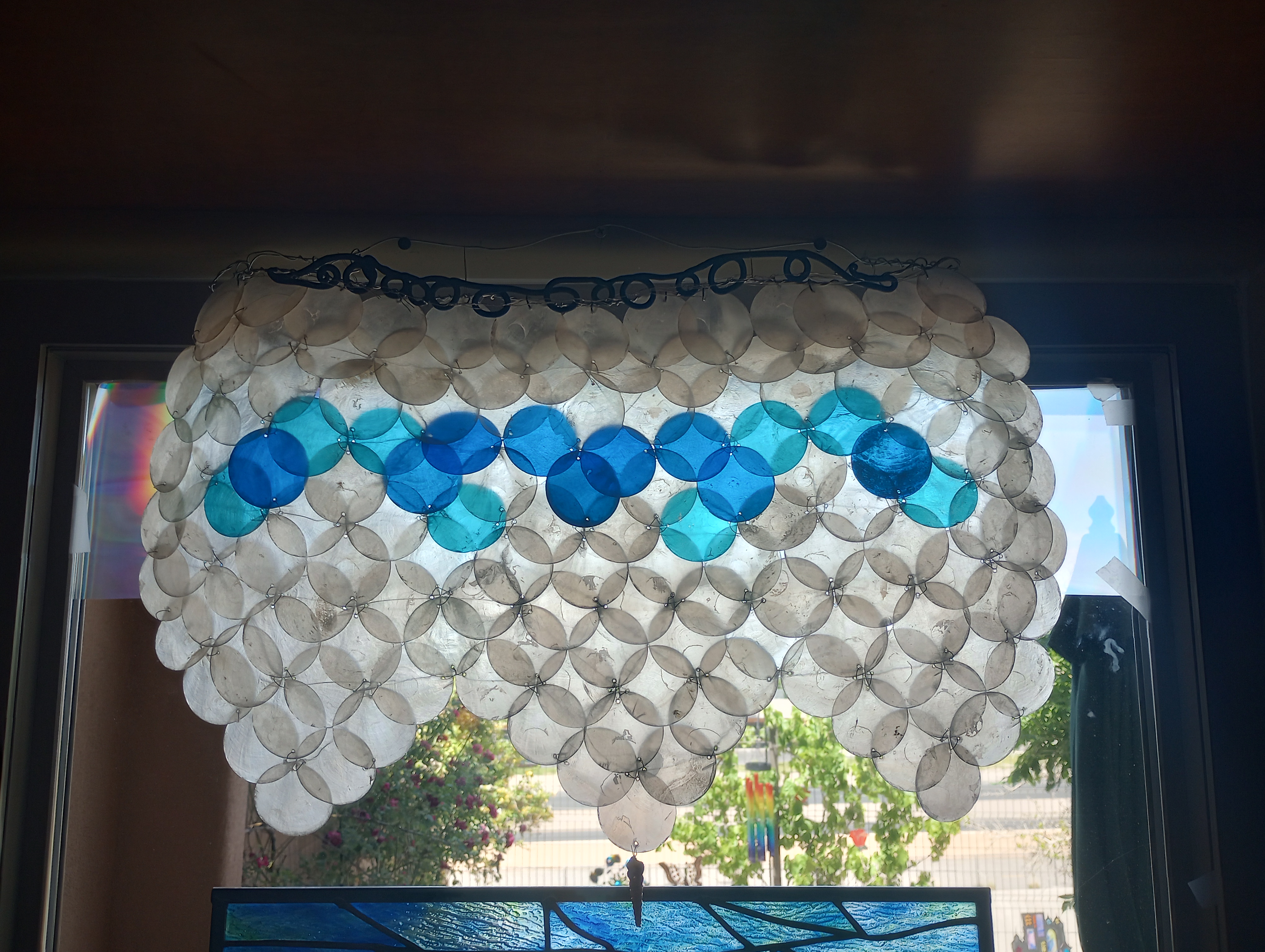 Capiz screen in daylight